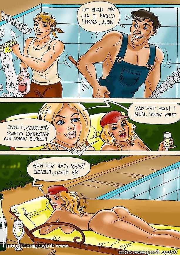 Pool Porn Comics - Family members please each other near the swimming-pool ...