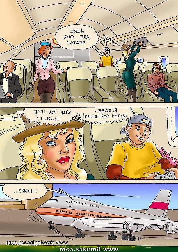 Airplane Cartoon - Incredible flight â€“ everybody must unload before landing | Porn Comics