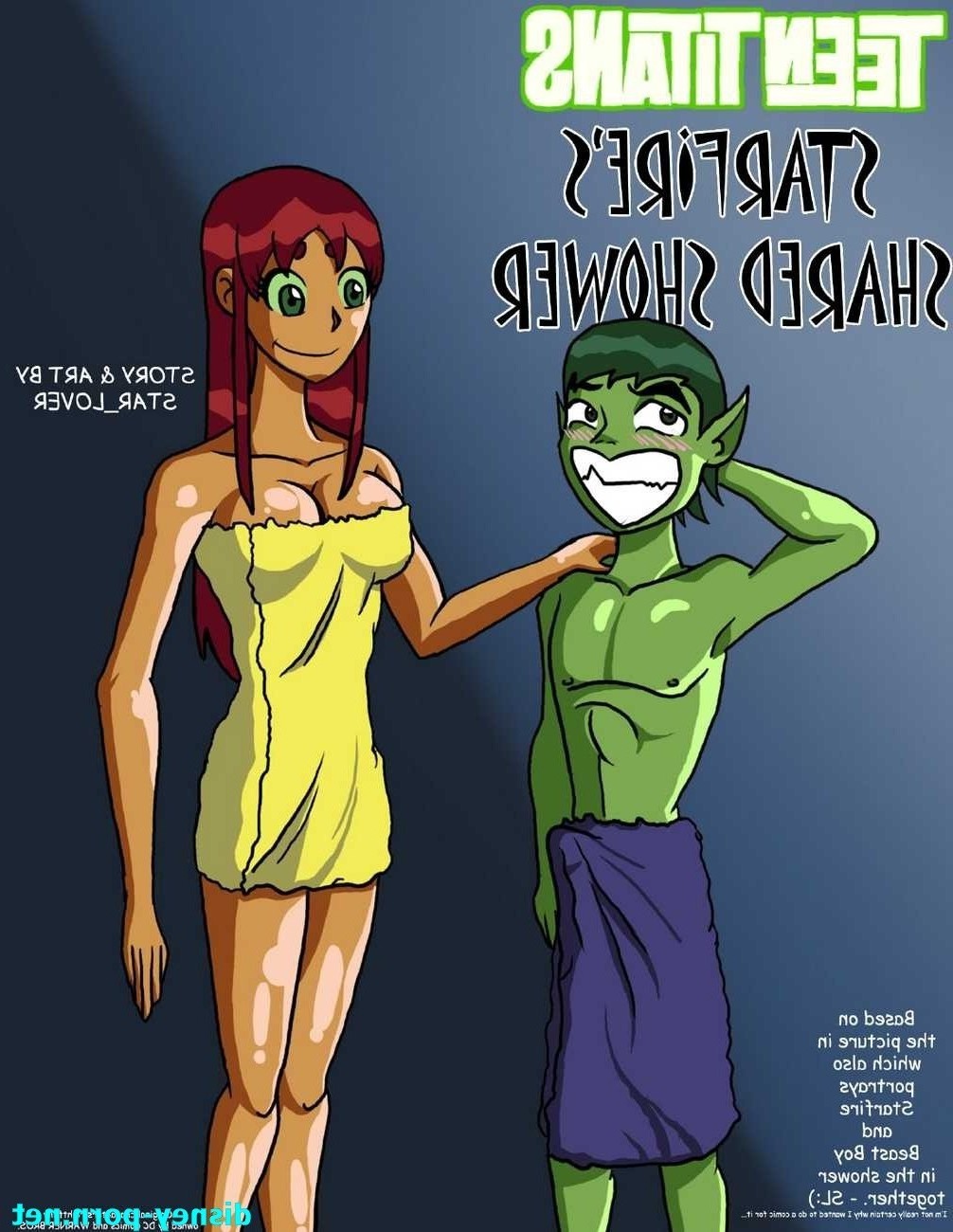Cartoon Porn Comics Shower - Starfire's Shared Shower > 23 pics | Porn Comics